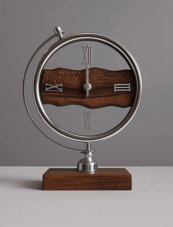 خرید اینترنتی ساعت رومیزی فلزی نقره ای یا سیلور آرتمیس